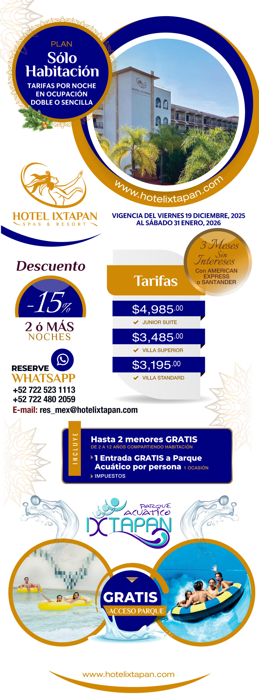 Hotel Ixtapan - promo solo habitacion