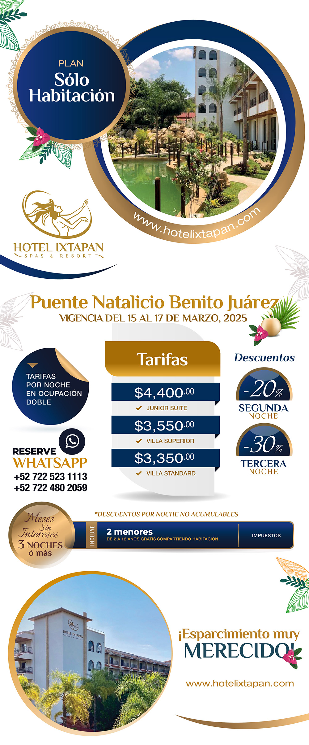 Hotel Ixtapan - promo solo habitacion